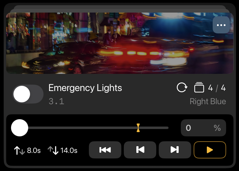LookStack cell with the Play button armed