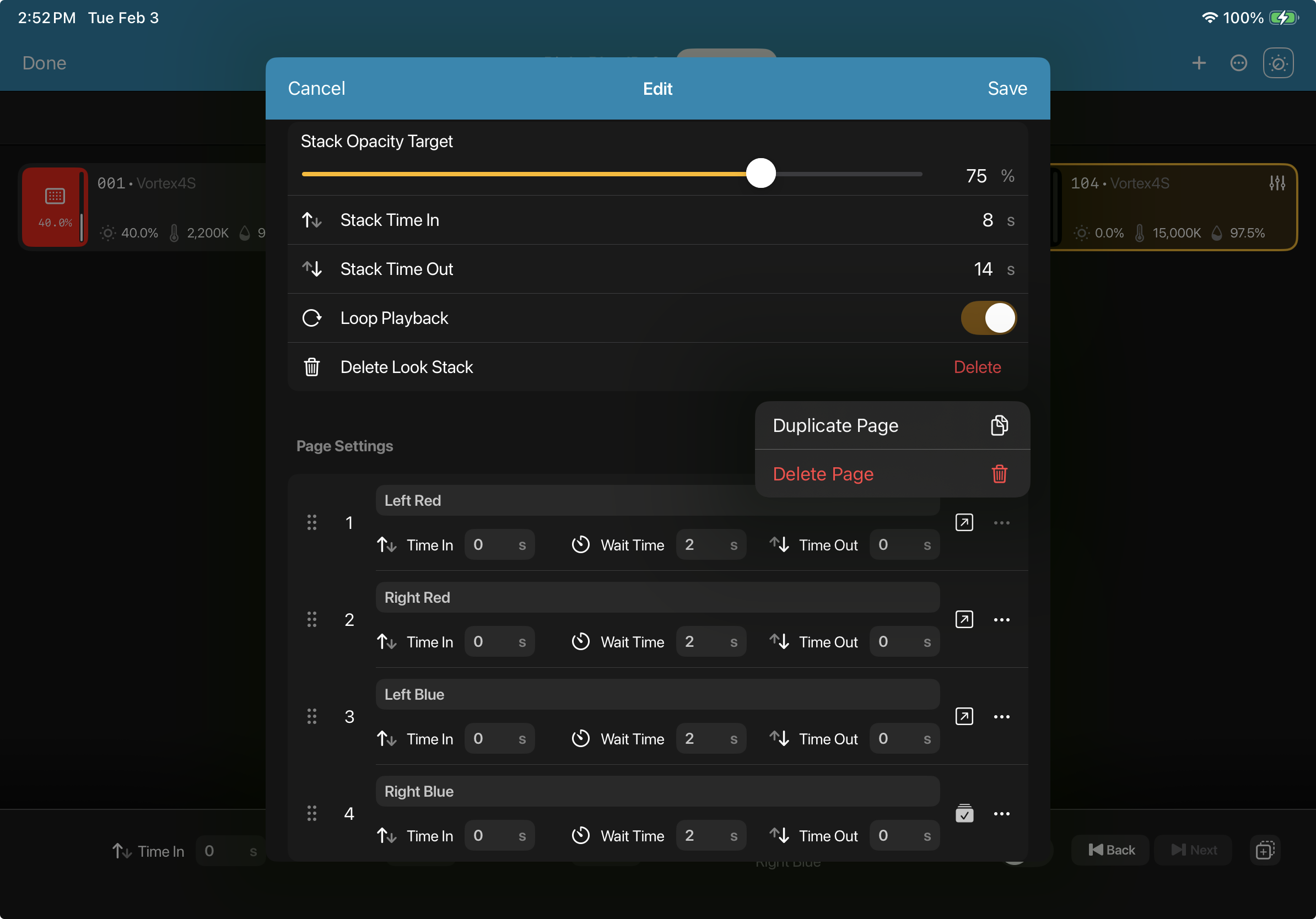 LookStack Page settings