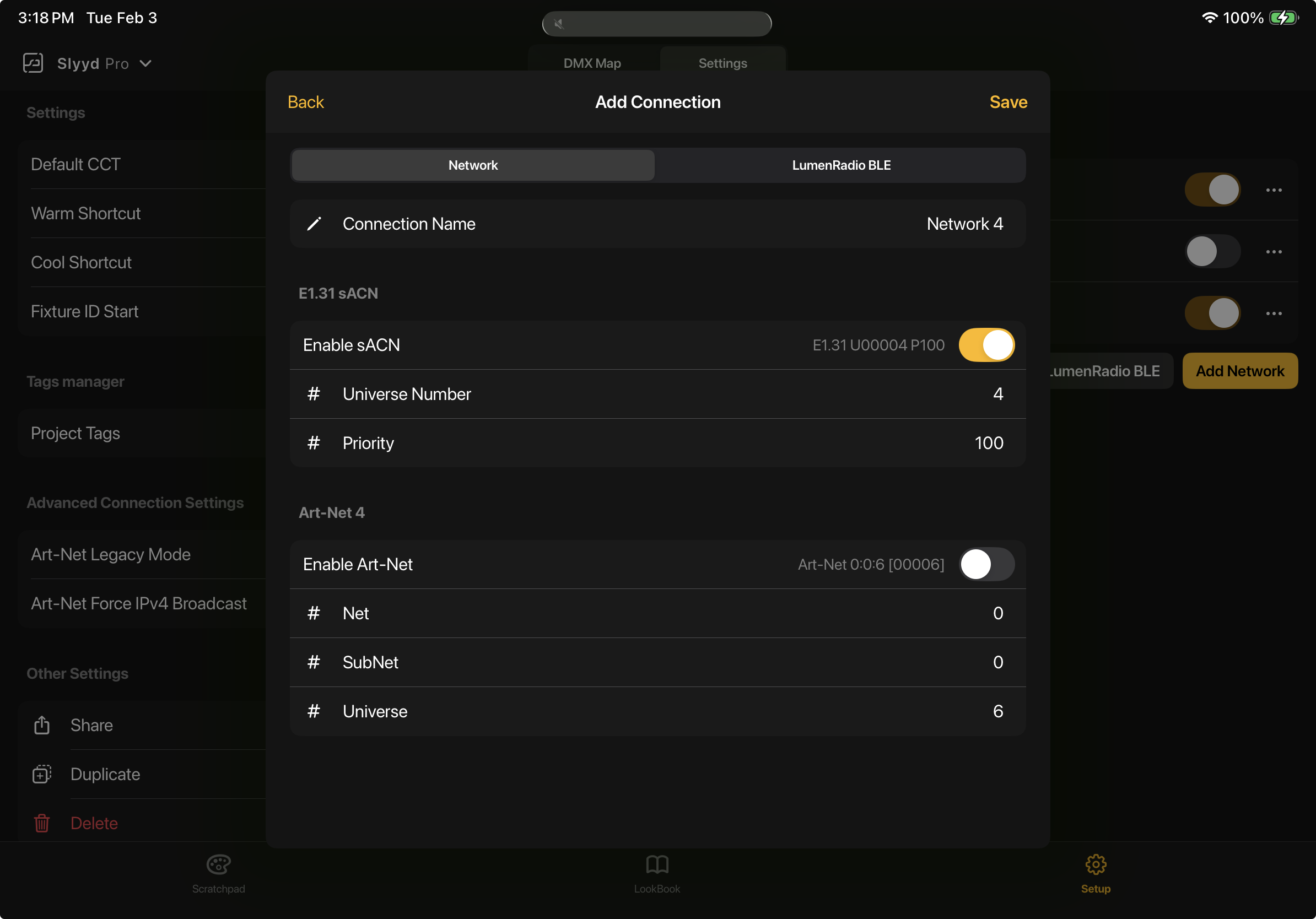 add network connection