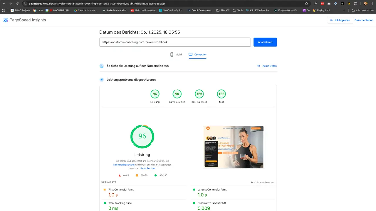 Webflow-Website für Anatomie Coaching von Anna Hahn, gestaltet von Kim Weber | dieKreativtuner – modernes Webdesign mit Fokus auf Klarheit, Struktur und Markenwirkung.