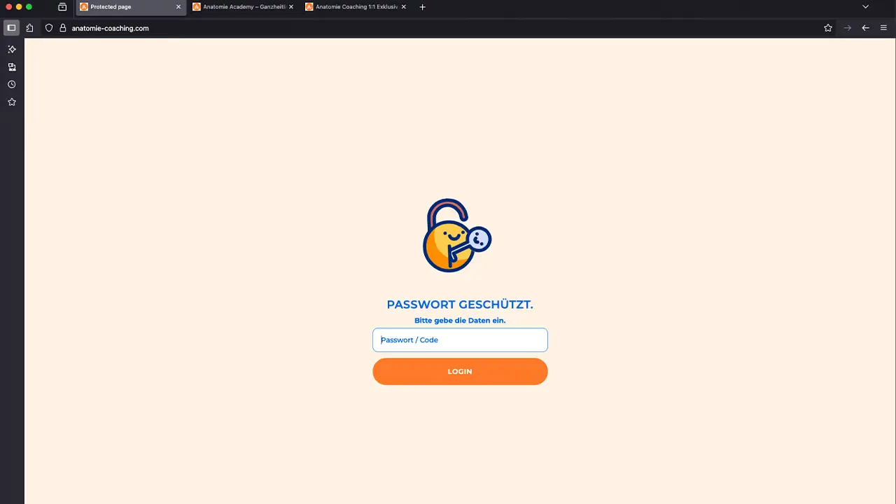 Webflow-Website für Anatomie Coaching von Anna Hahn, gestaltet von Kim Weber | dieKreativtuner – modernes Webdesign mit Fokus auf Klarheit, Struktur und Markenwirkung.