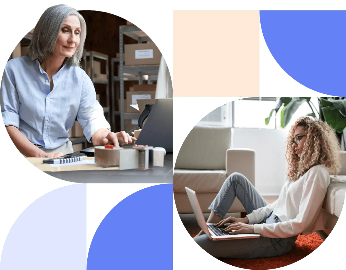 Merchant and their customer using IoniaPay to send and receive an e-commerce payment.
