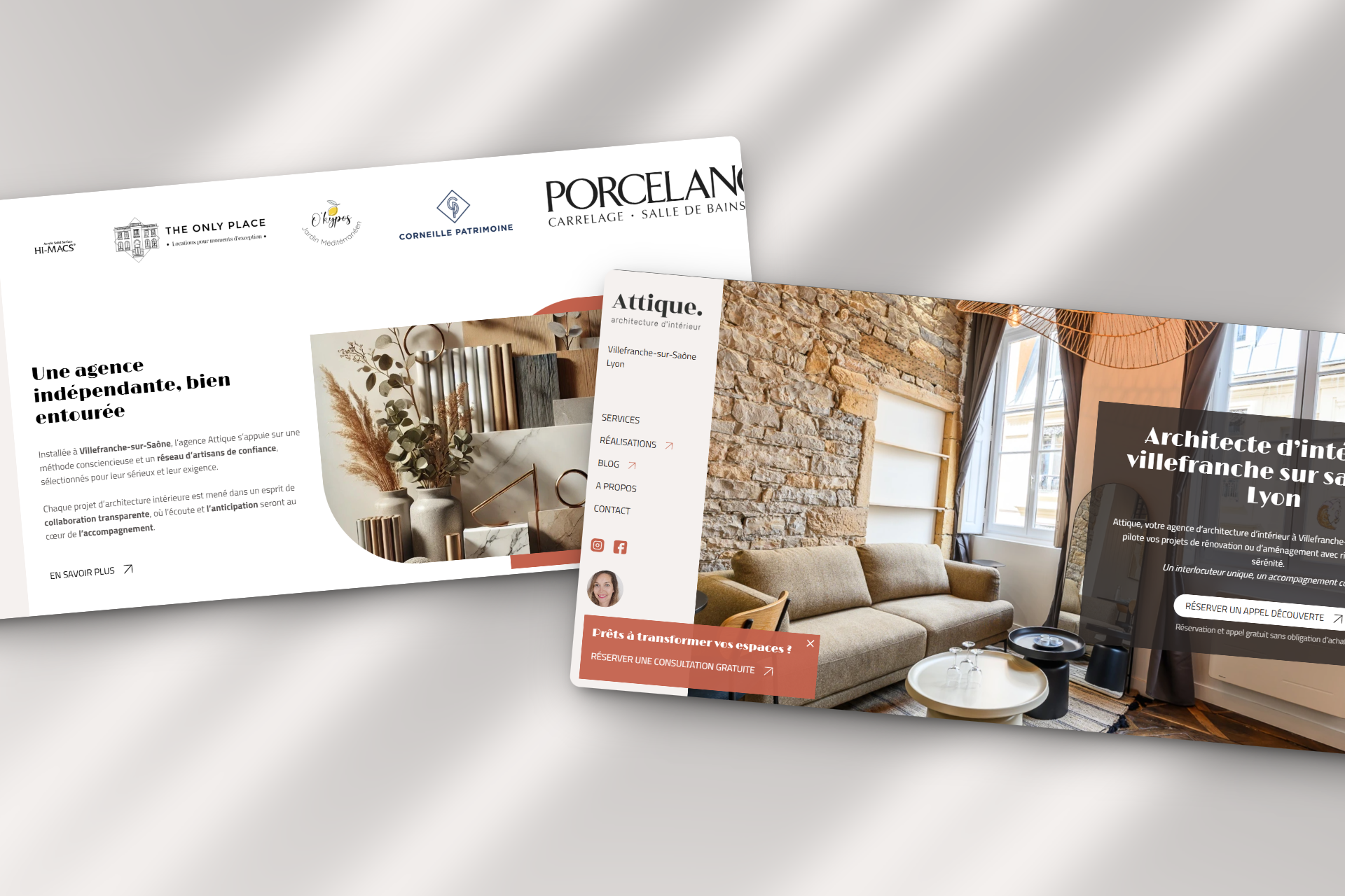 Mockup agence attique