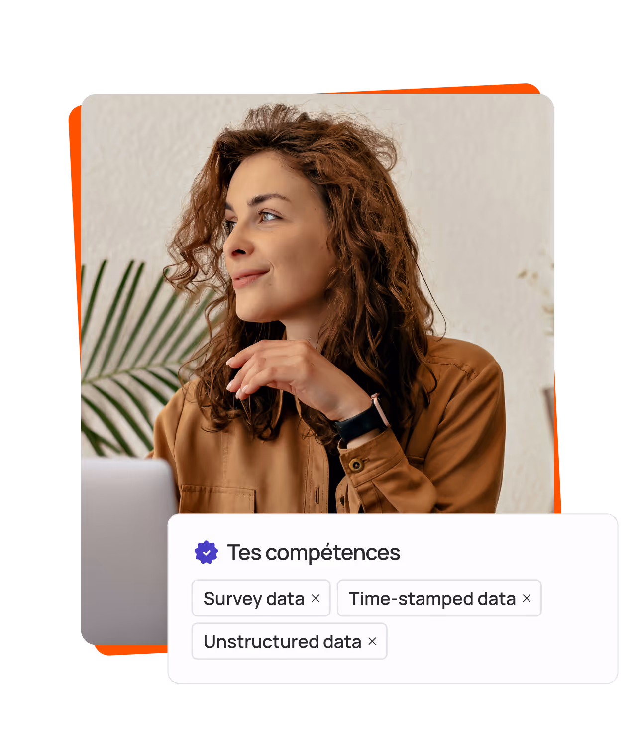 Freelance de la communauté zoulloo avec un visuel de ses compétences renseignées sur la plateforme