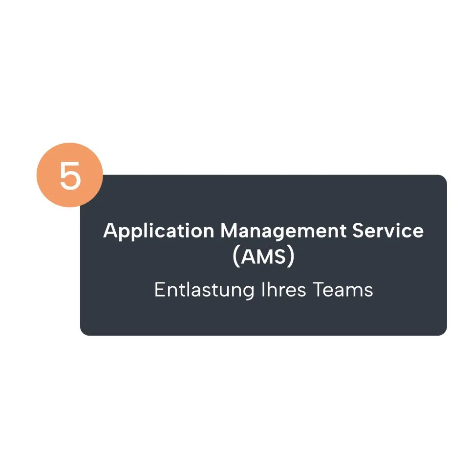 Nummer 5: Application Management Service (AMS) zur Entlastung Ihres Teams.
