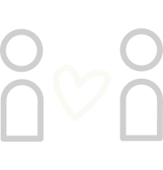 Small icon of two people with a heart in the middle.