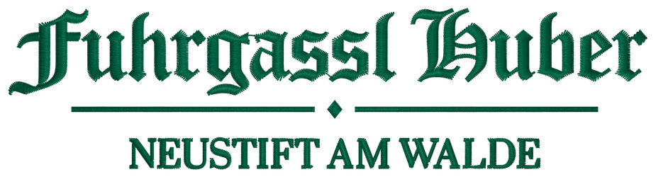 Gesticktes Fuhrgassl-Huber Logo