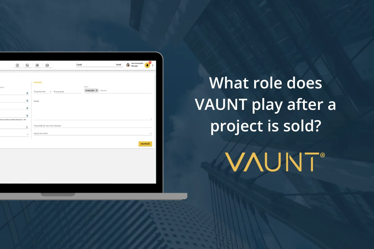 What role does VAUNT play after a project is sold?