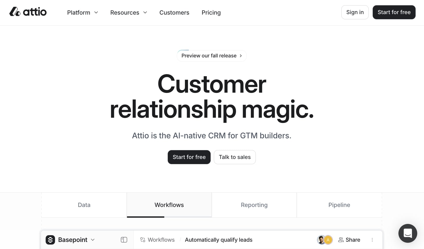 Attio CRM platform