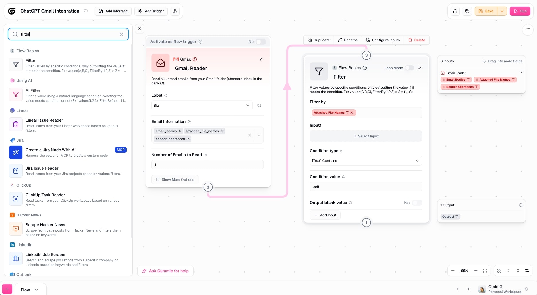 Gumloop visual drag-and-drop builder