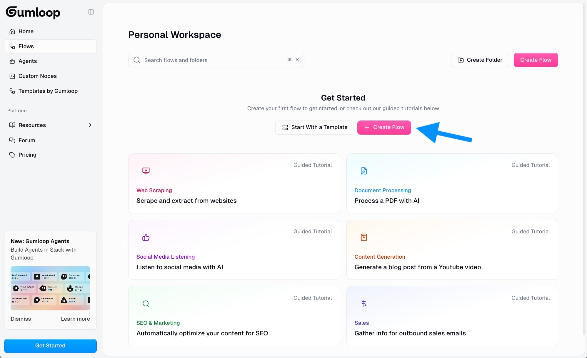 Creating a flow in Gumloop