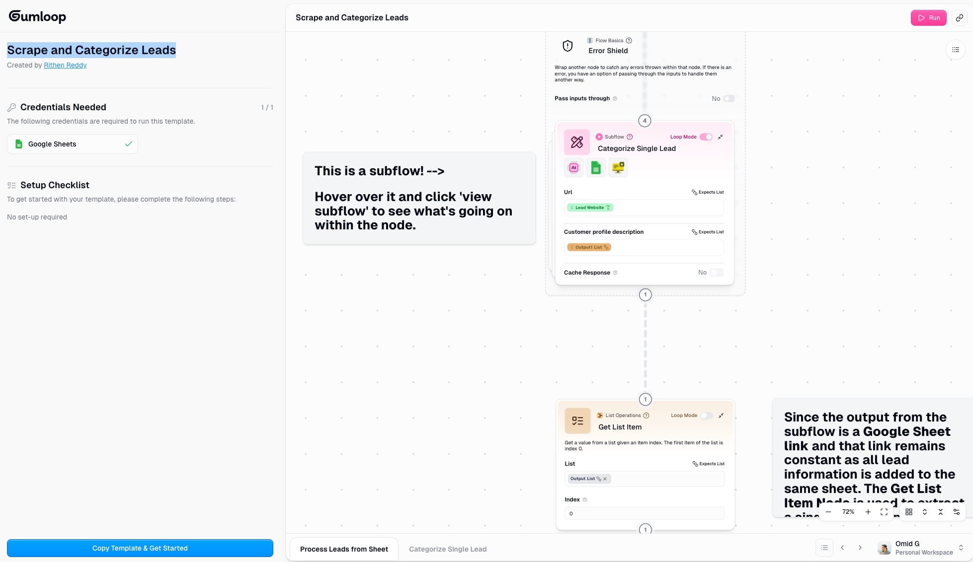 Scrape and categorize leads