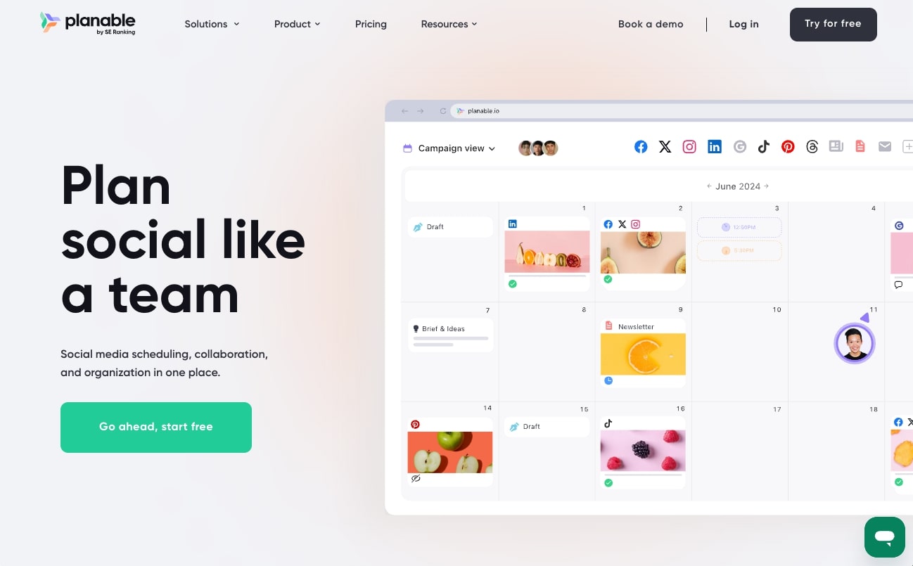 Planable social media tool