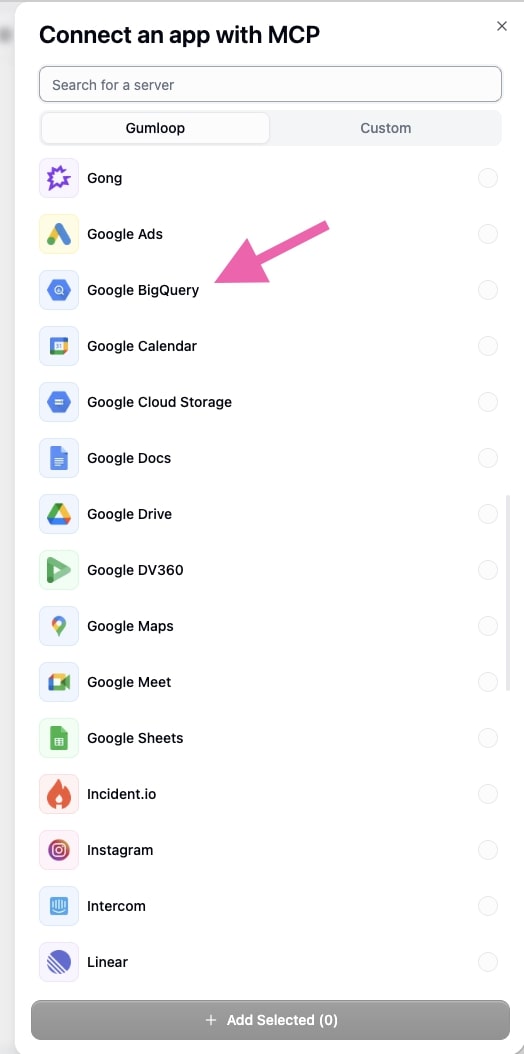 Adding data sources in Gumloop