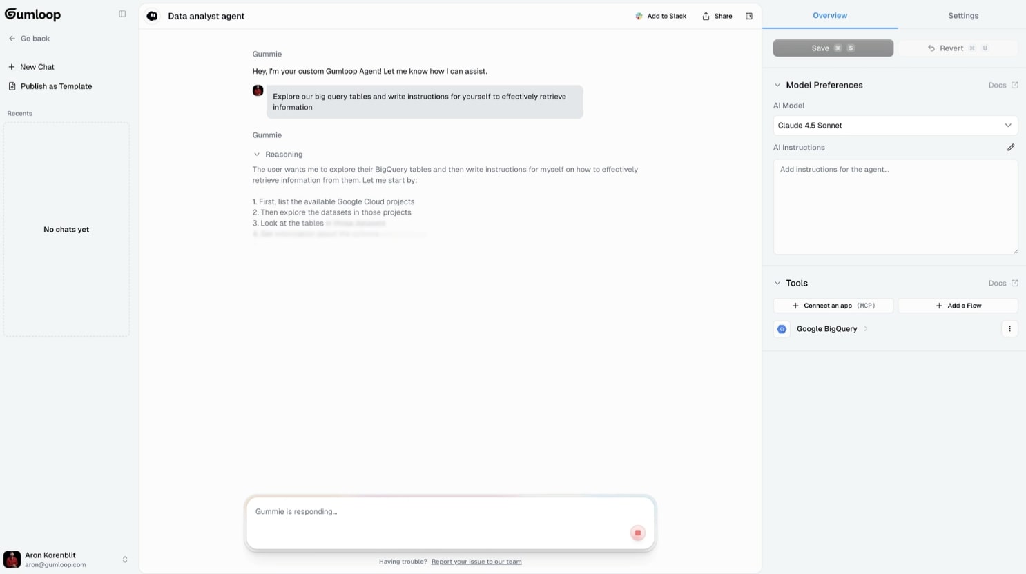 Agent writes instructions