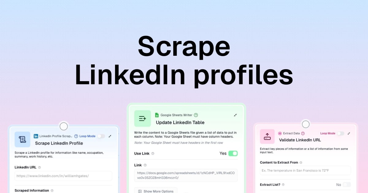 How to scrape LinkedIn profiles (the fastest way)