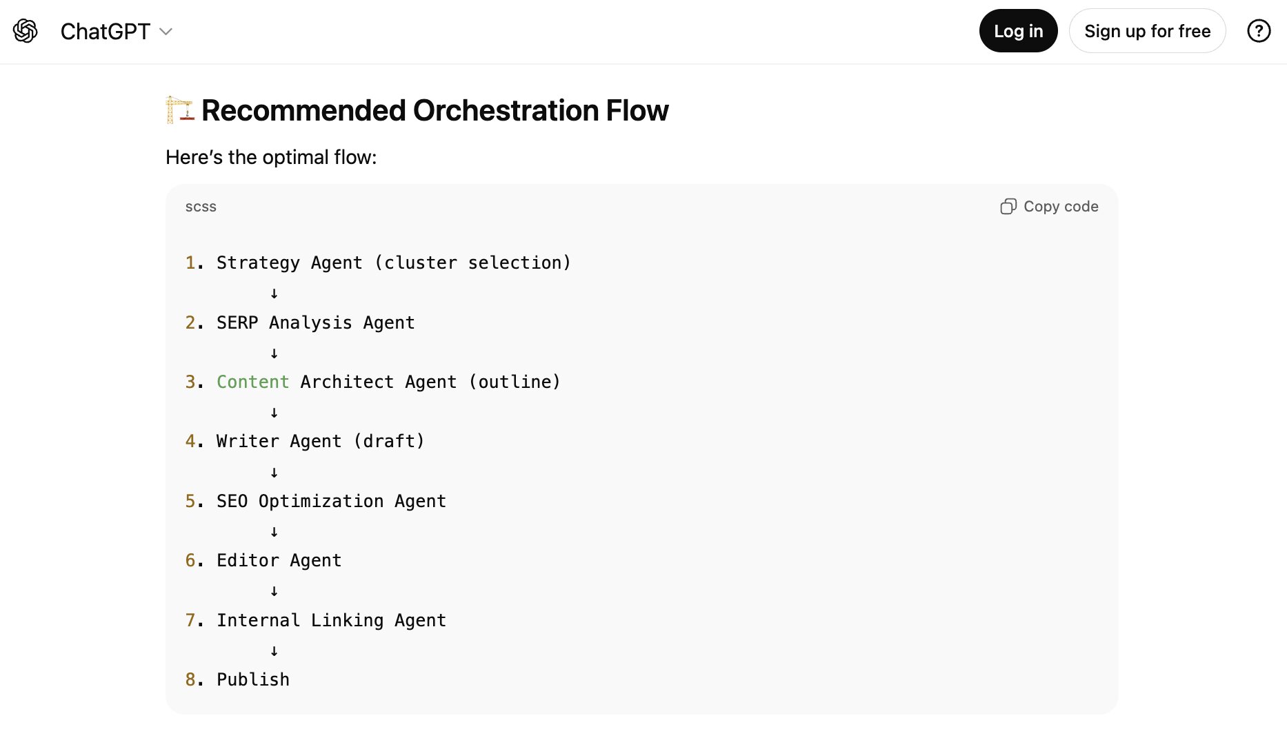 Agent orchestration flow