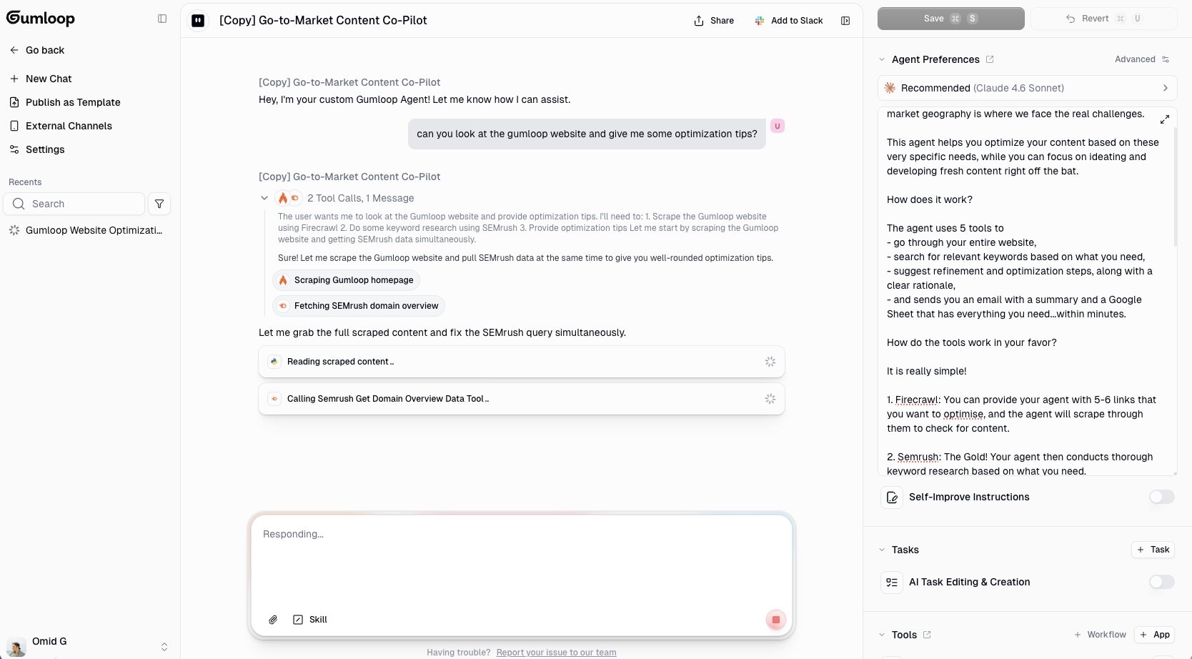 Running and testing your AI agent