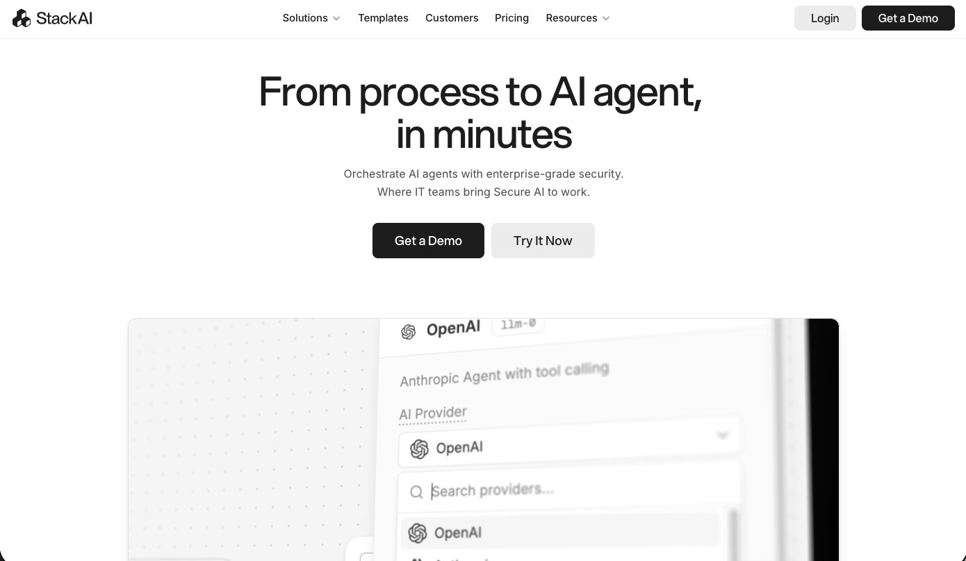 StackAI agentic workflow builder