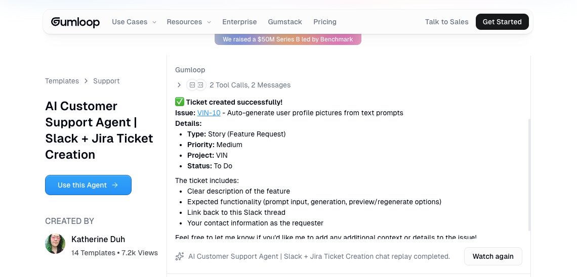 AI customer support agent template