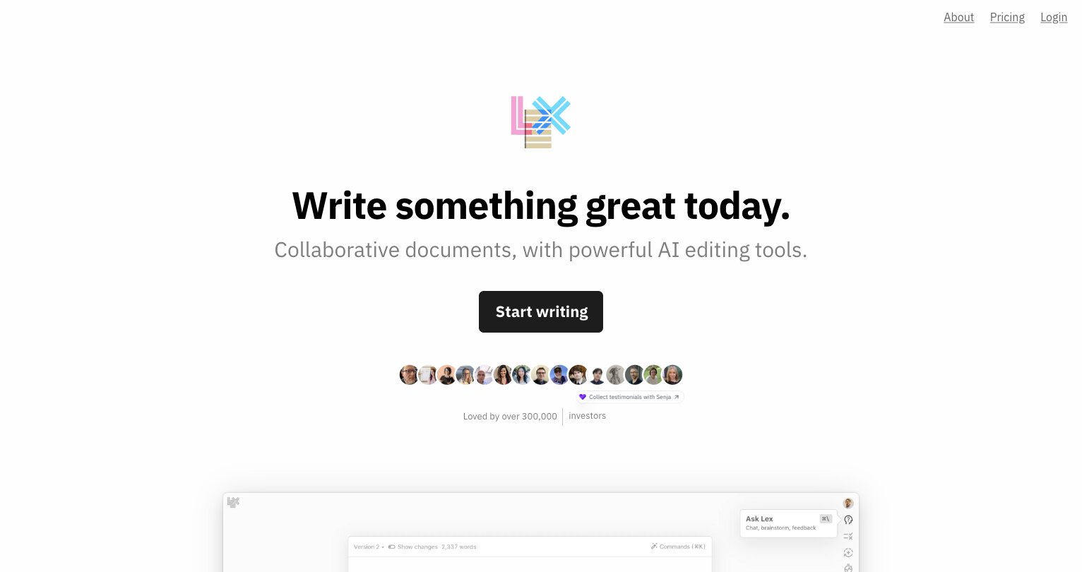Lex AI document editor