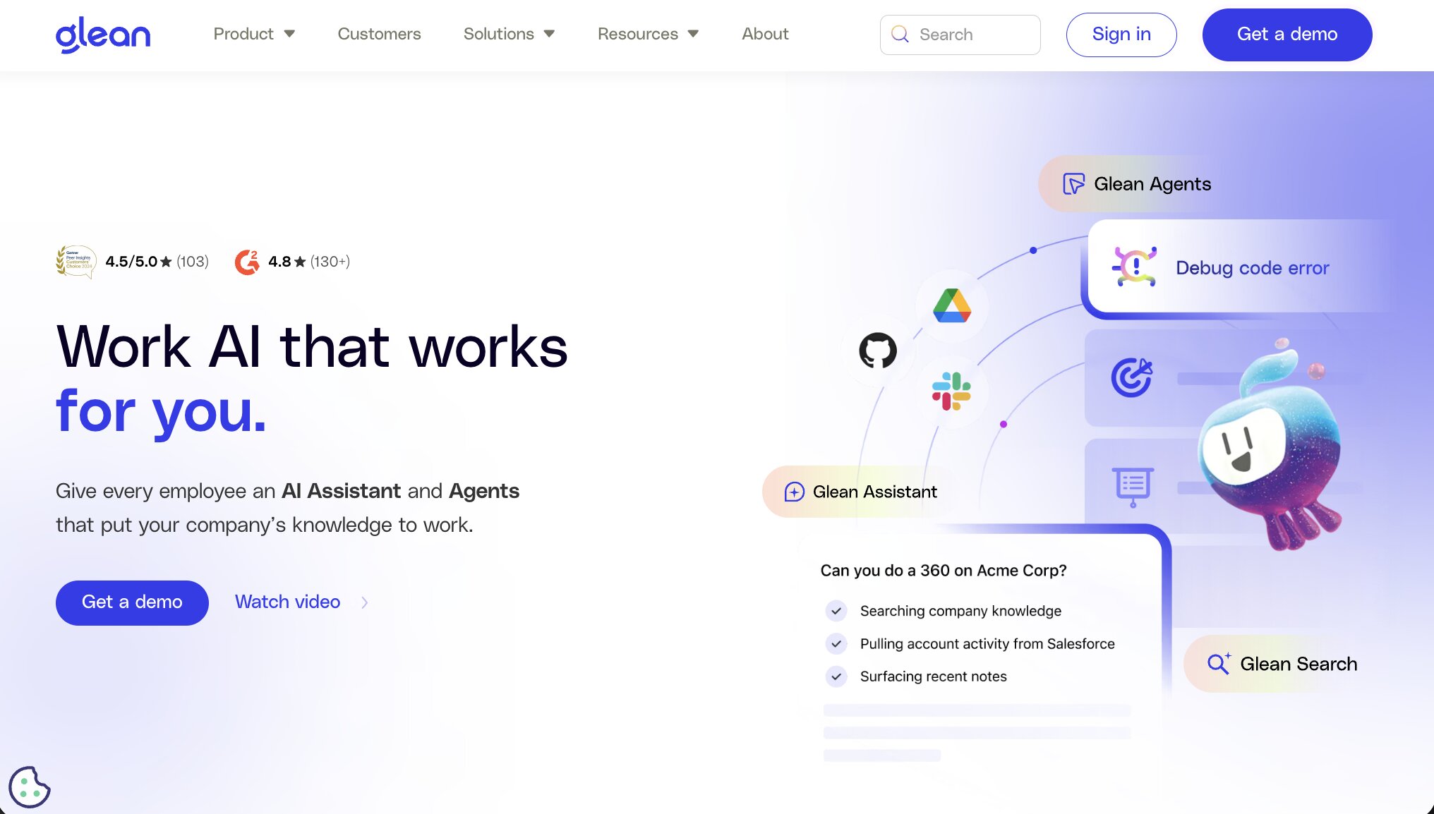 Glean AI agent builder
