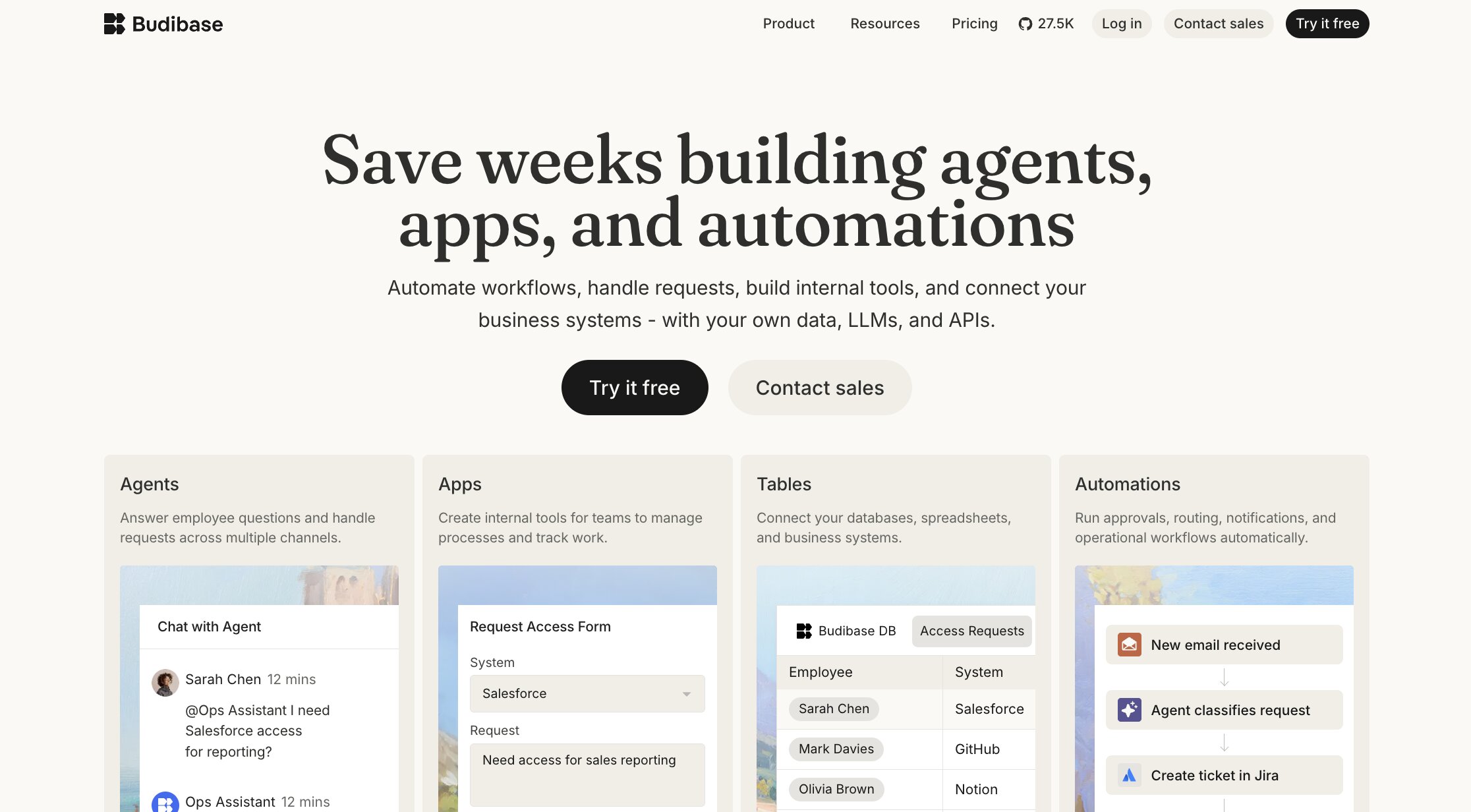 Budibase agent platform