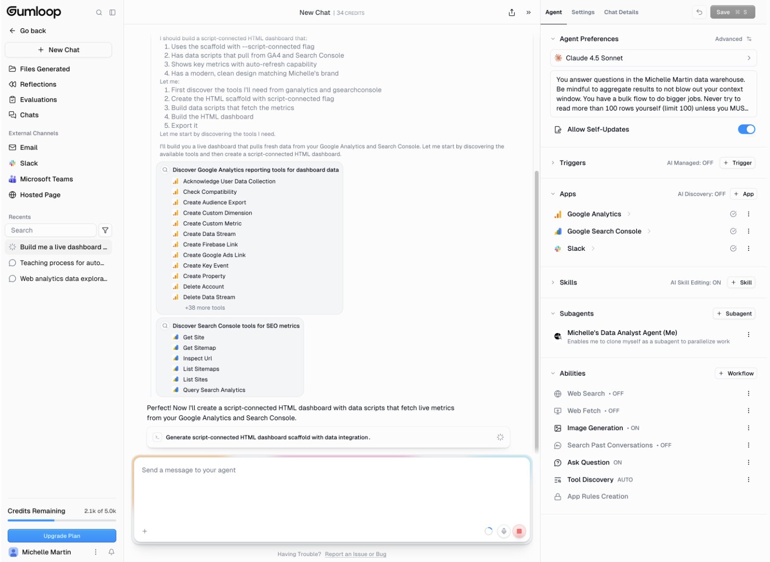 Gumloop data agent