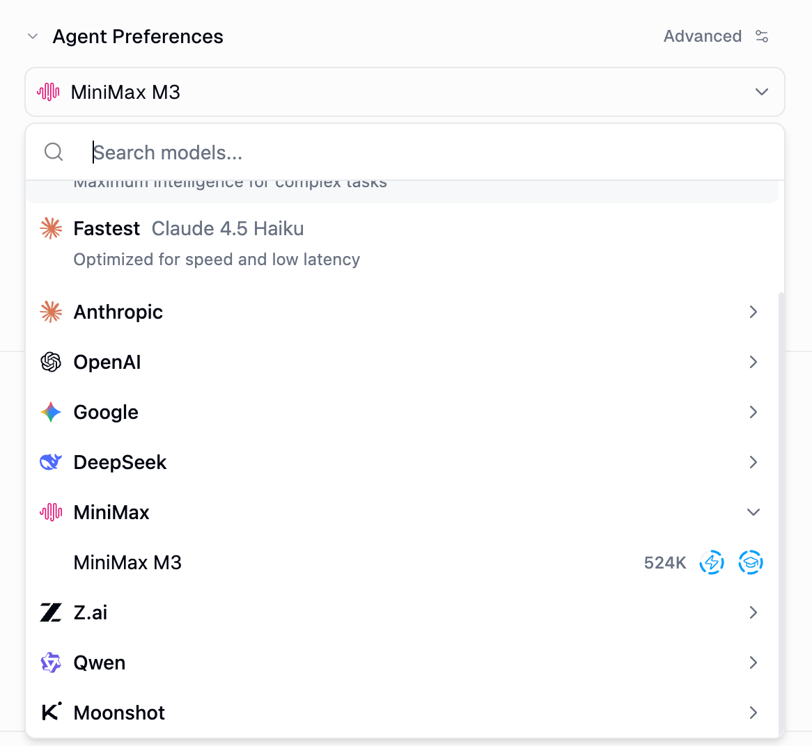 Model selector in Gumloop