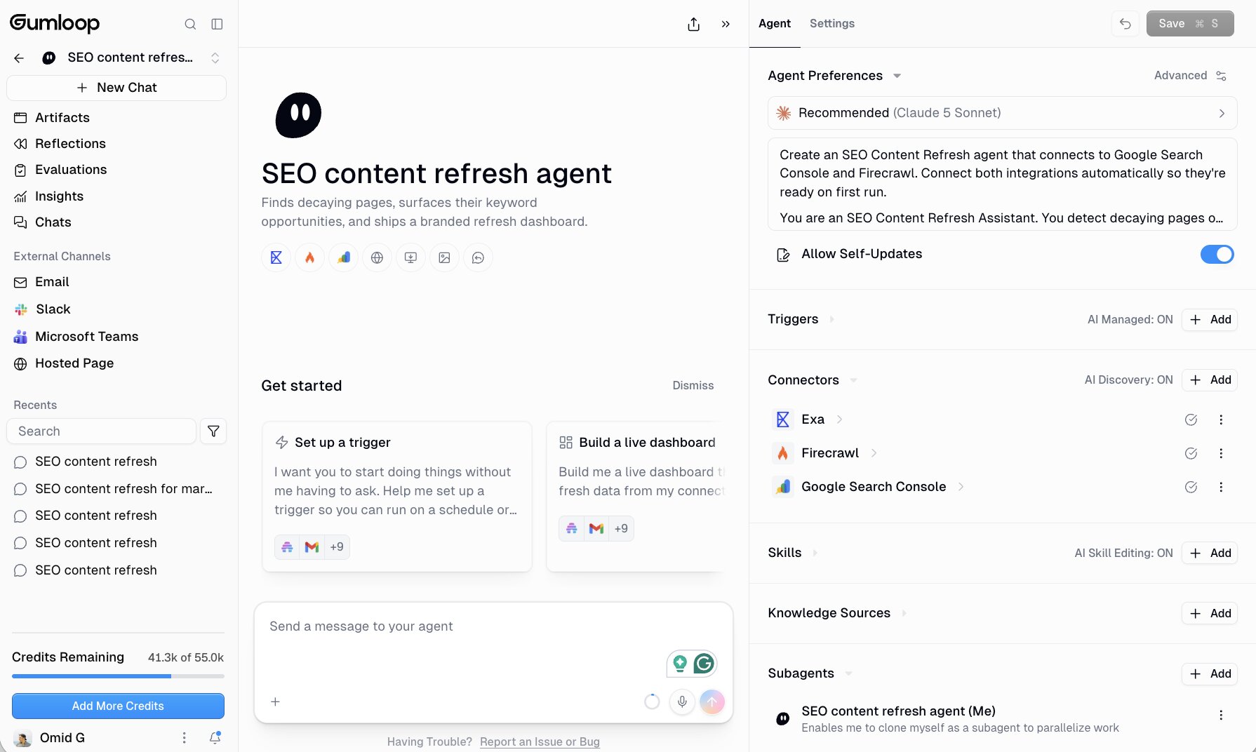 Gumloop SEO agent