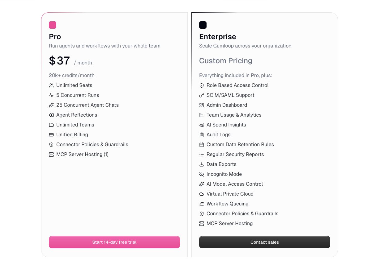Gumloop pricing plans
