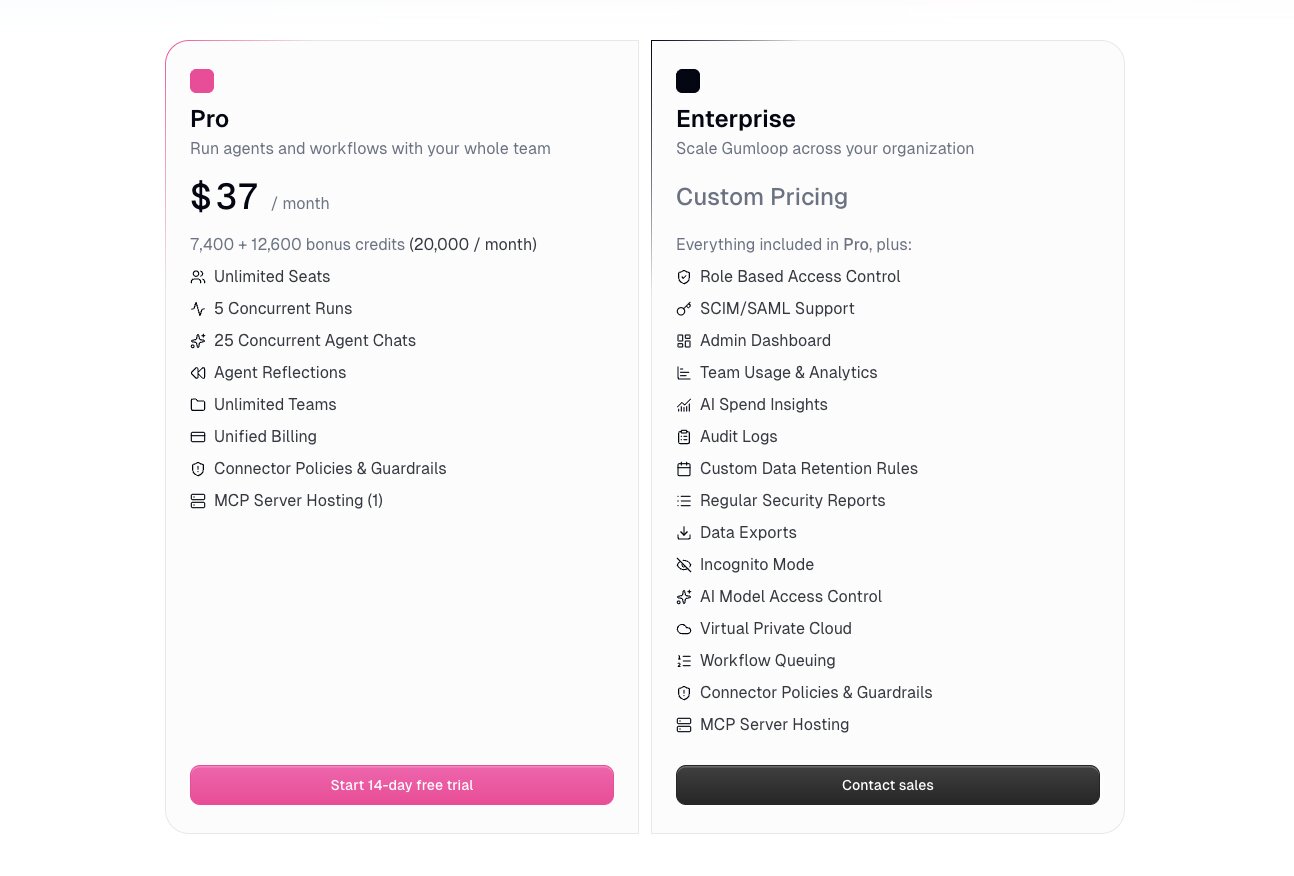 Gumloop pricing plans