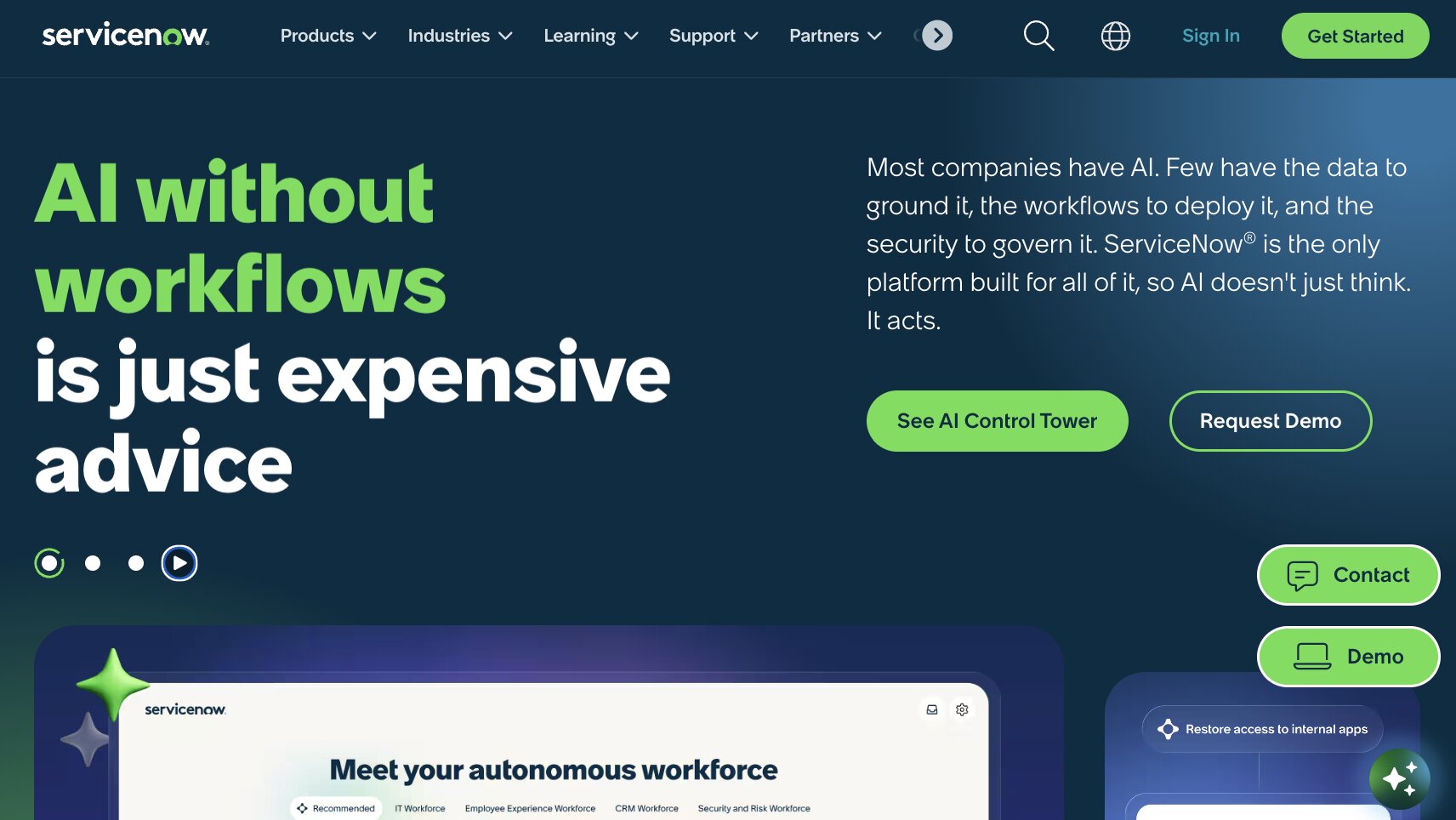 ServiceNow AI platform