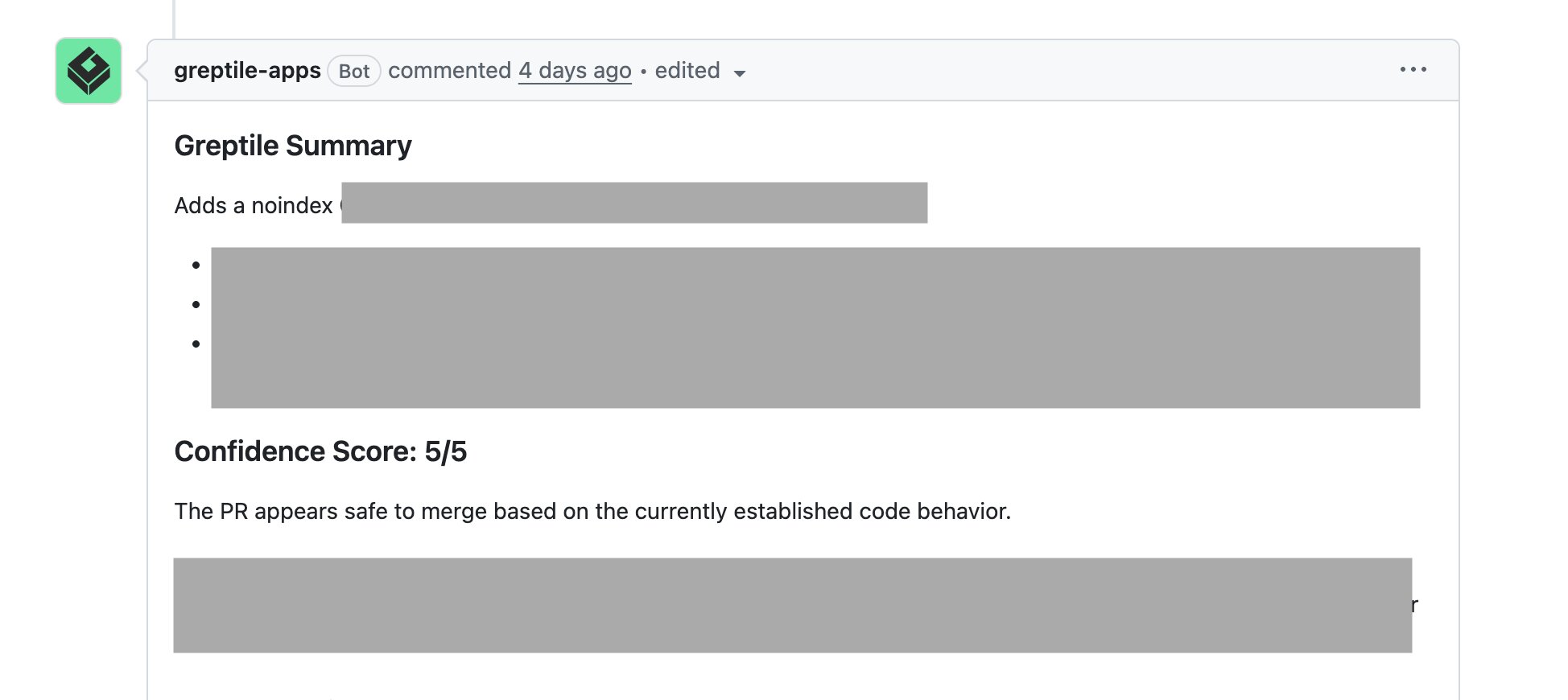 Greptile in GitHub