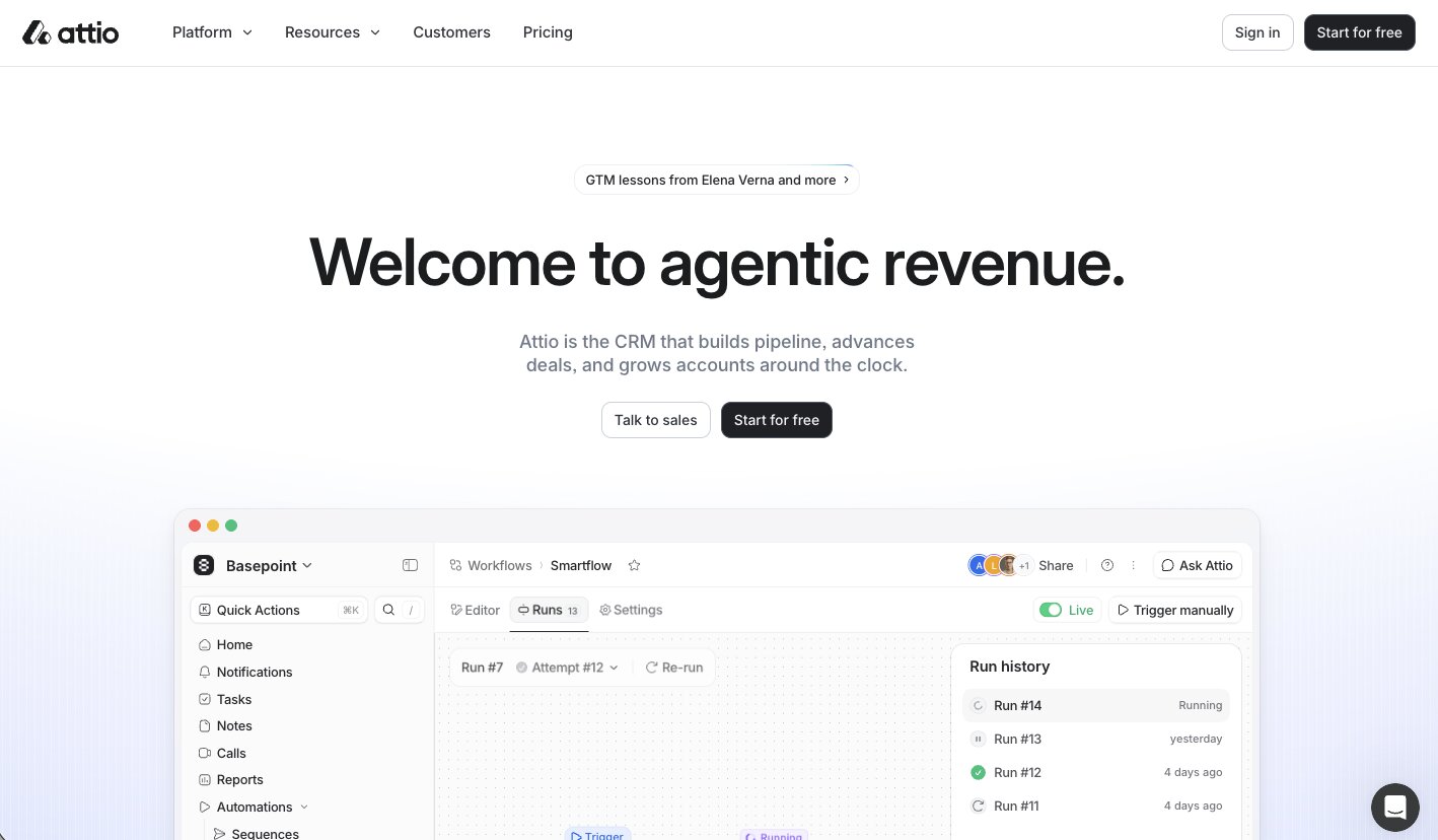 Attio marketing CRM automation platform