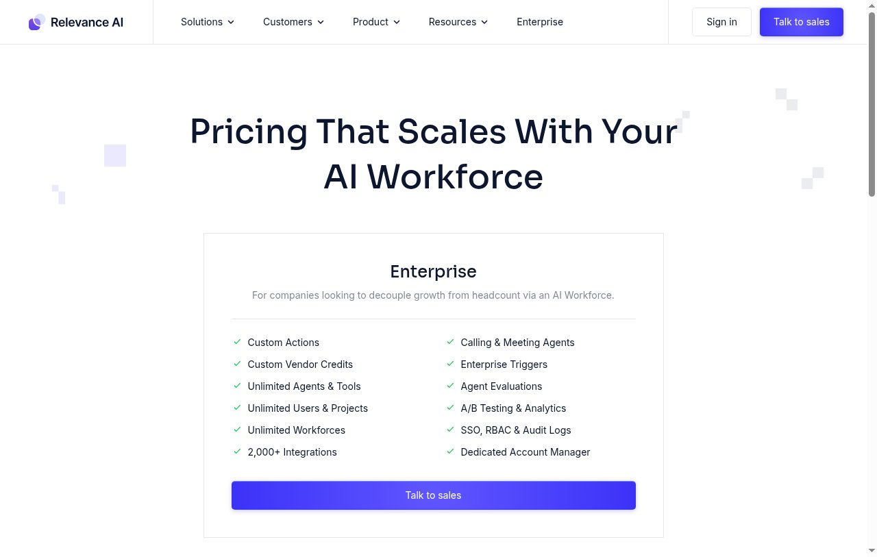 Relevance AI pricing