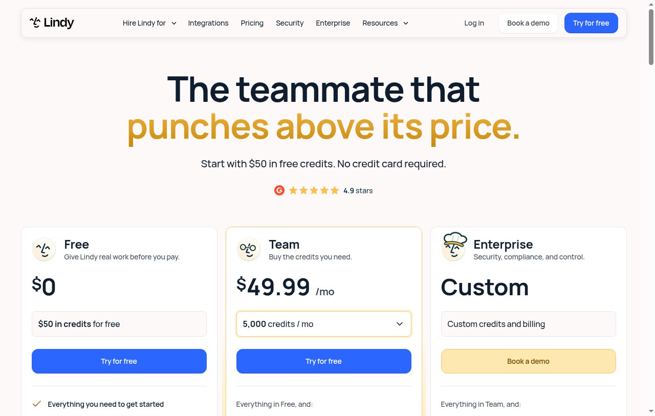 Lindy AI pricing