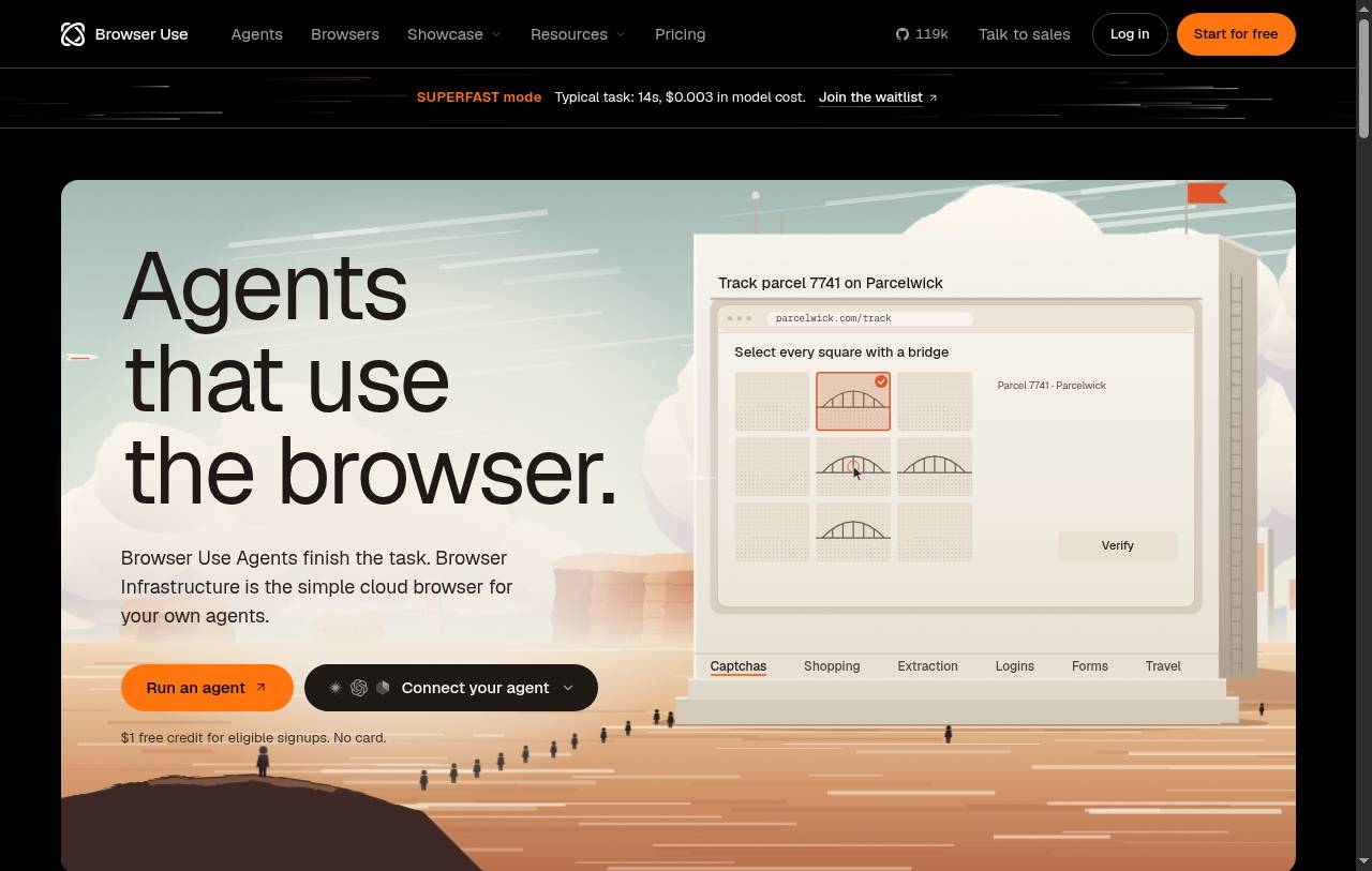 Browser Use browser automation tool