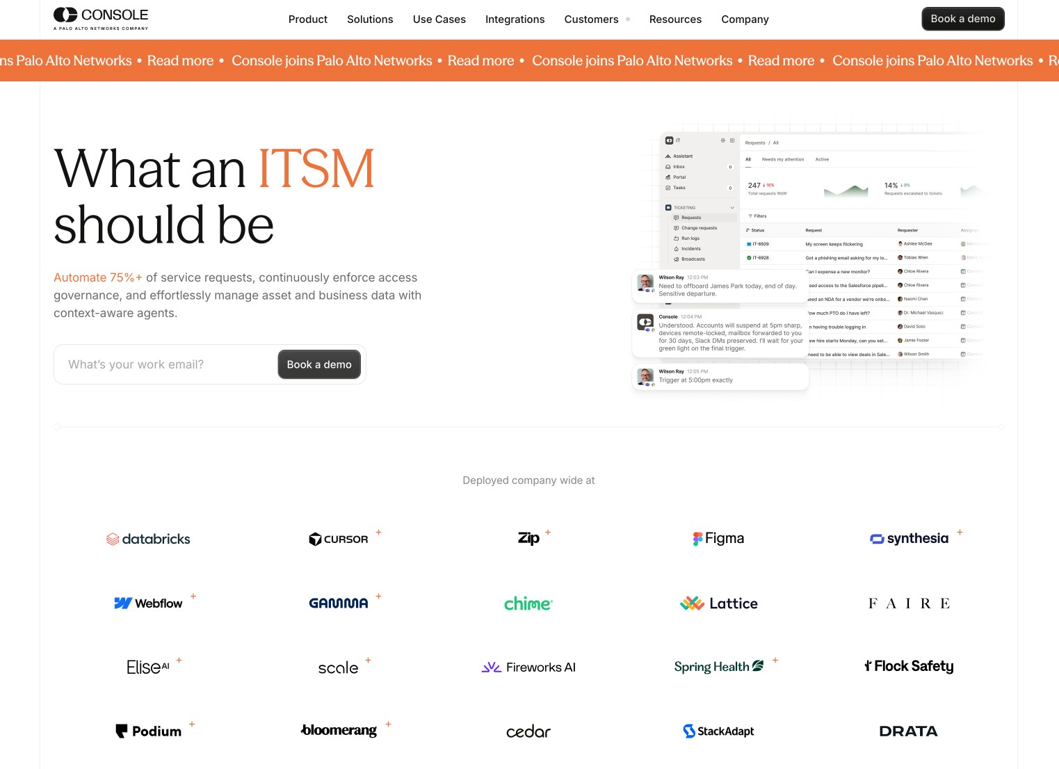 Console ITSM platform
