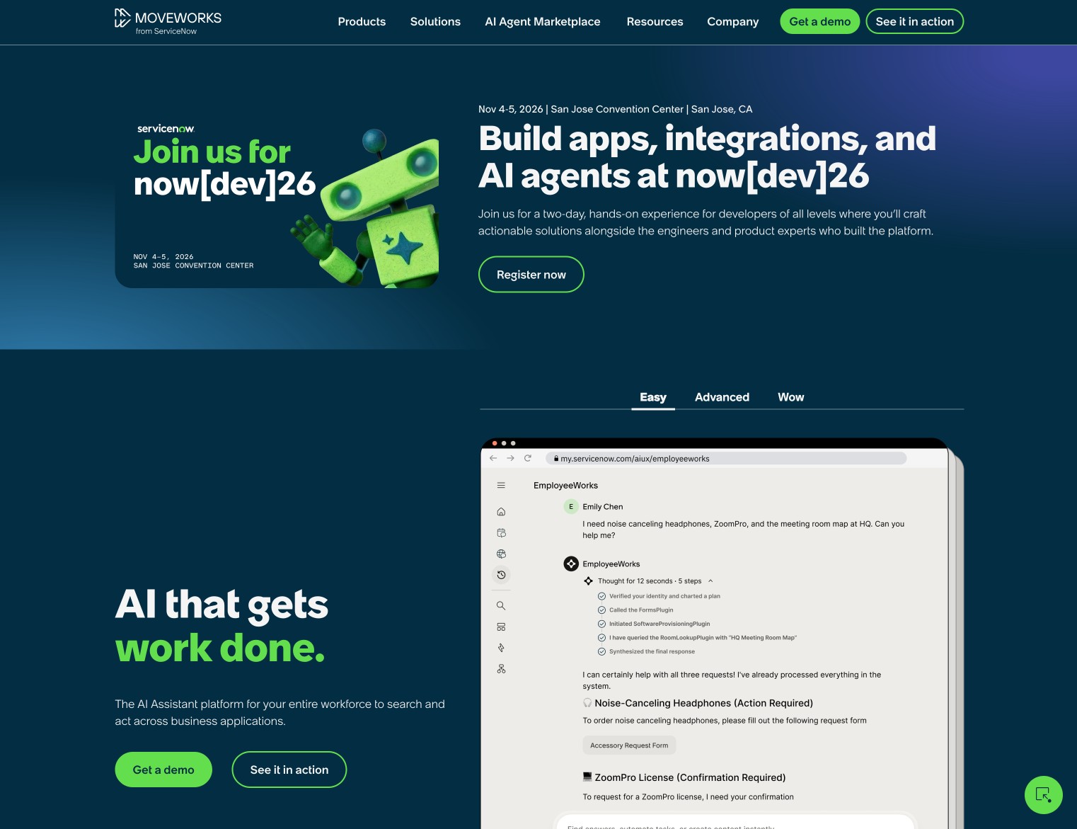 Moveworks AI assistant platform