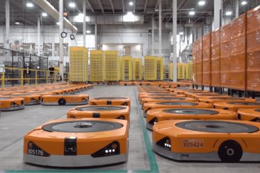 Amazon Warehouse with robots