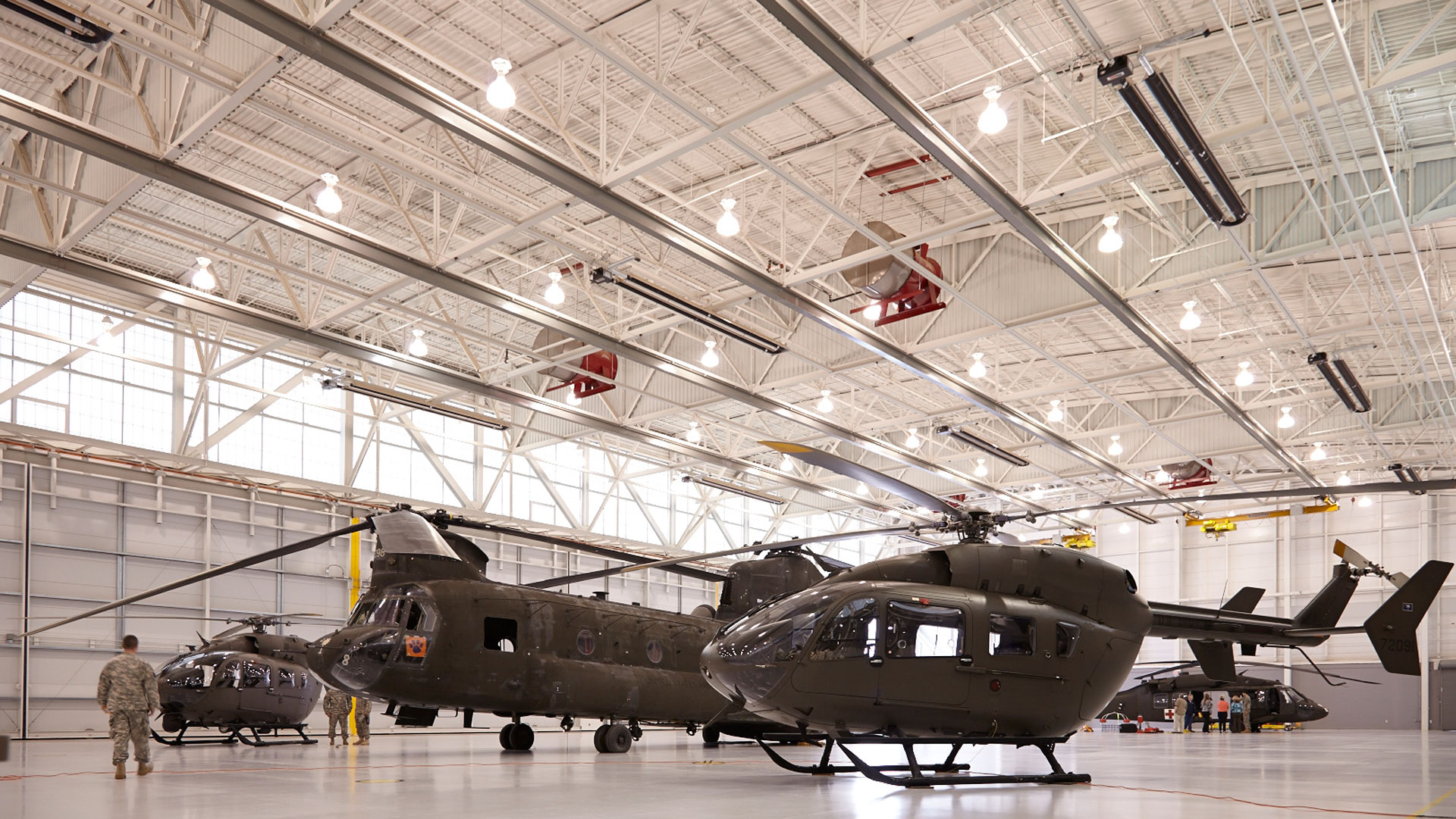 Army Aviation Support Facility — interior view