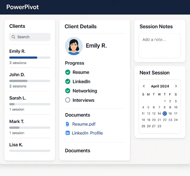Client Dashboard Mockup