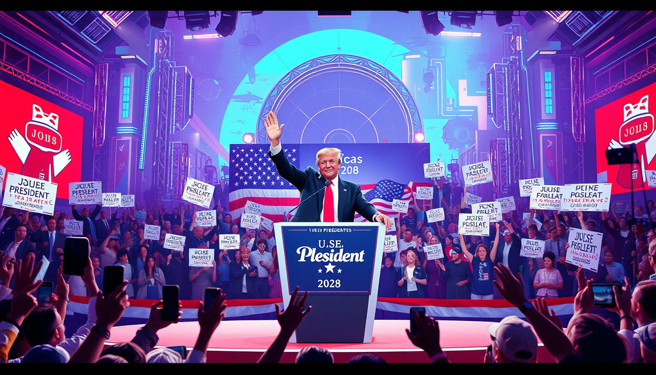 2028 U.S. Presidential Election Odds: VP J.D. Vance Leads with 28%, Celebrity Influence on the Rise!