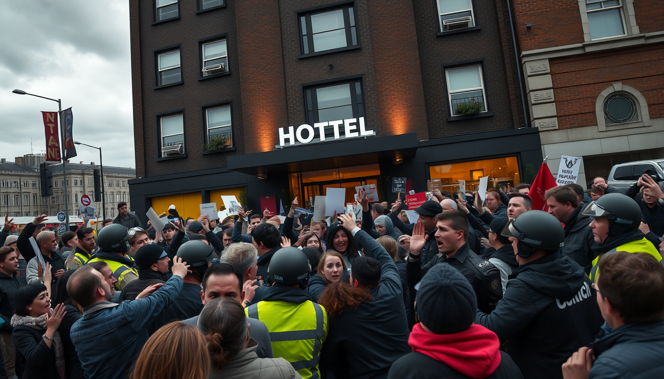 Saggart Riot: Outrage Over Alleged Assault Sparks Clash at Migrant Hotel in Dublin