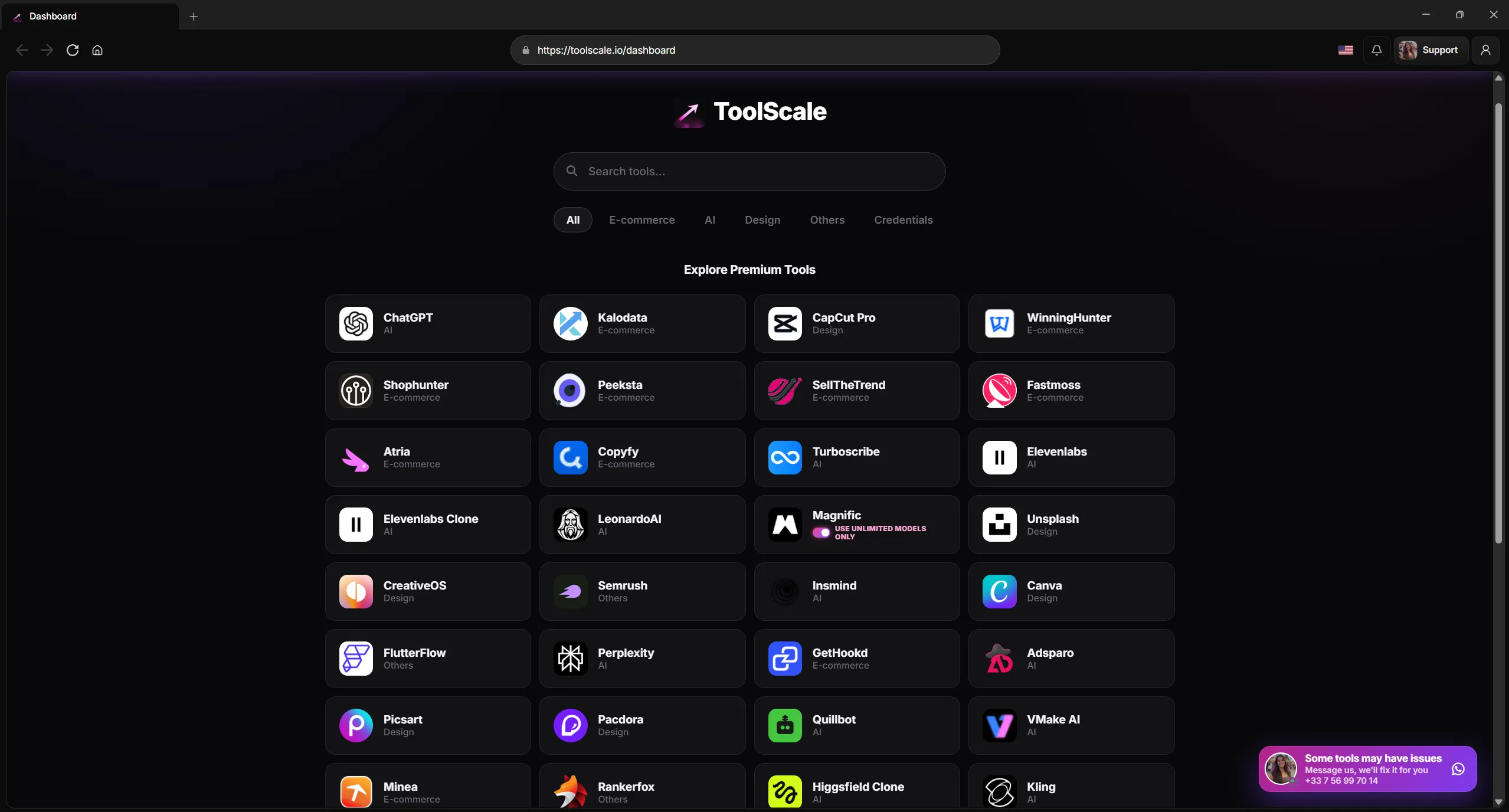 ToolScale app preview
