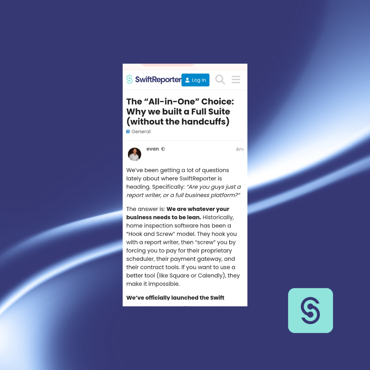 a swiftreporter home inspection software forum discussion from the swiftreporter website