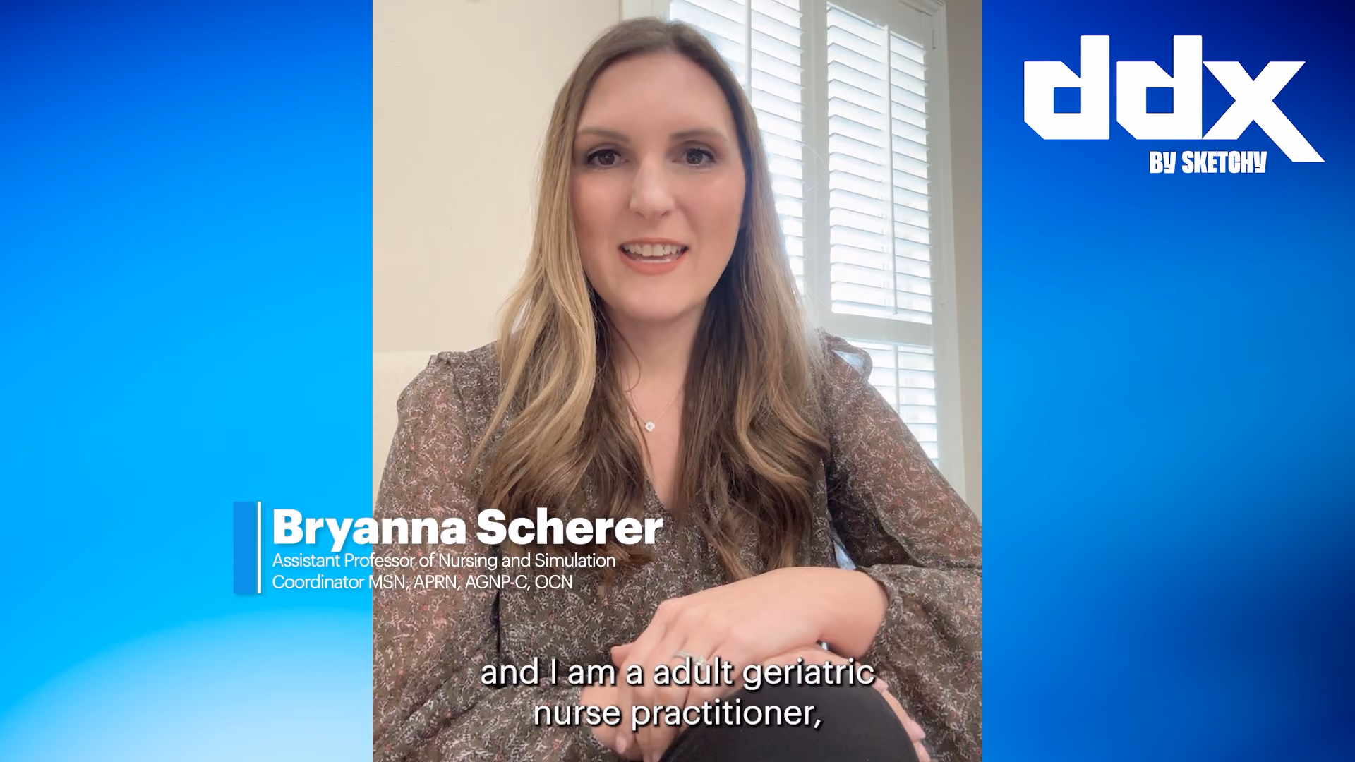 Bryanna Scherer, Assistant Professor of Nursing and Simulation Coordinator, talking about DDx