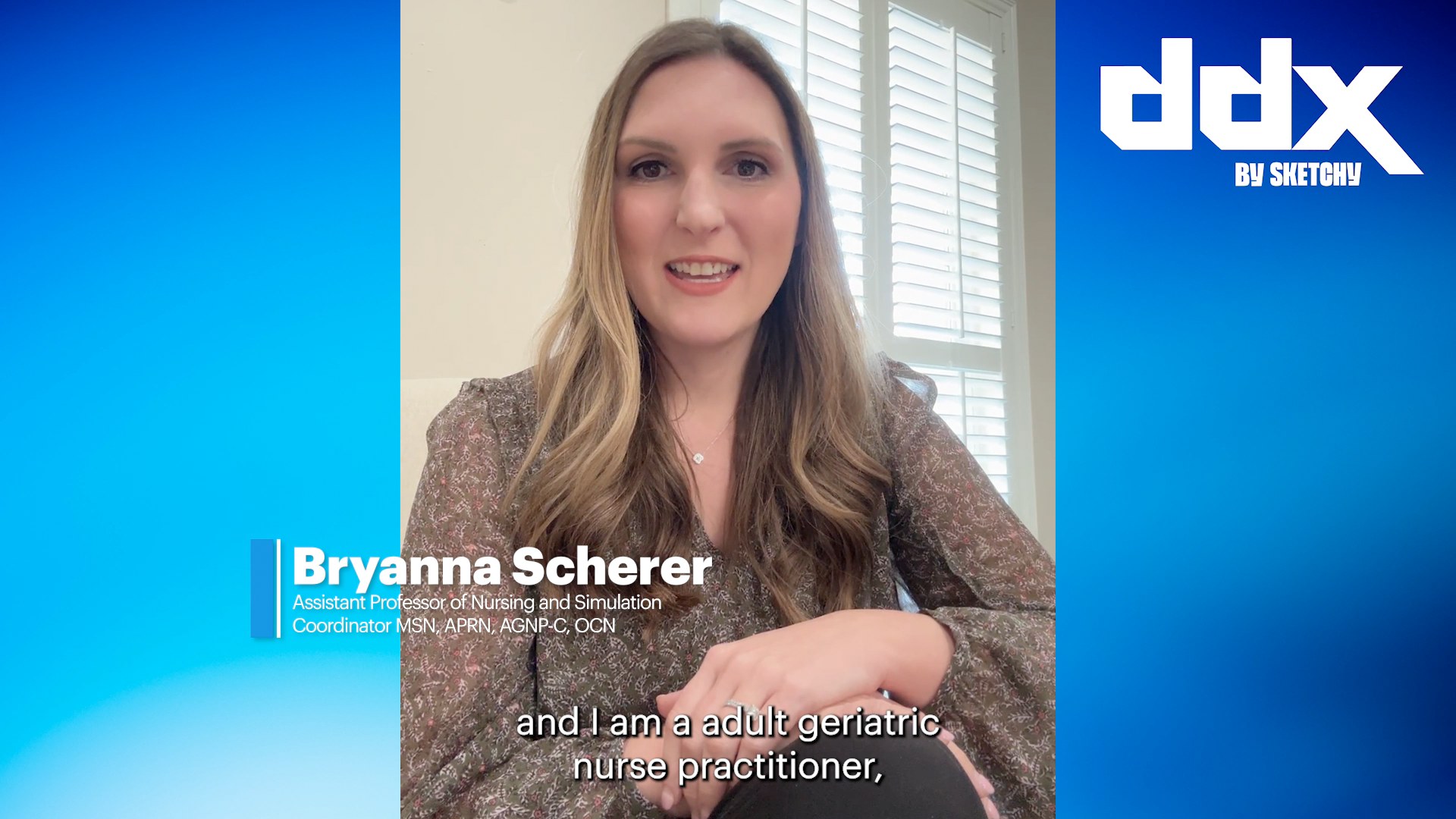 Bryanna Scherer, Assistant Professor of Nursing and Simulation Coordinator, talking about DDx
