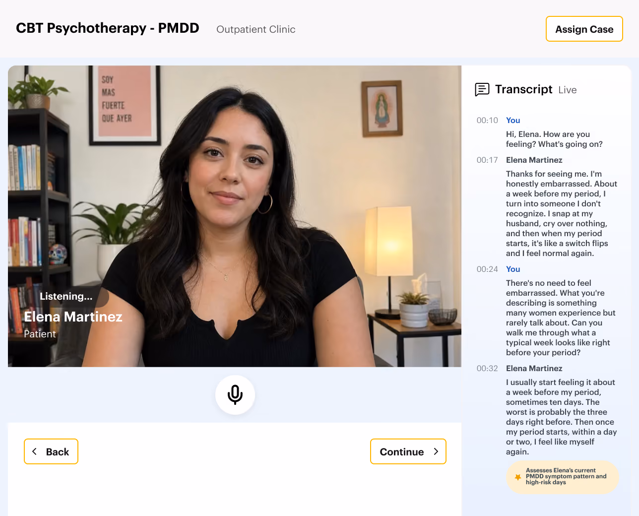 DDx case library showing filters and clinical reasoning cases